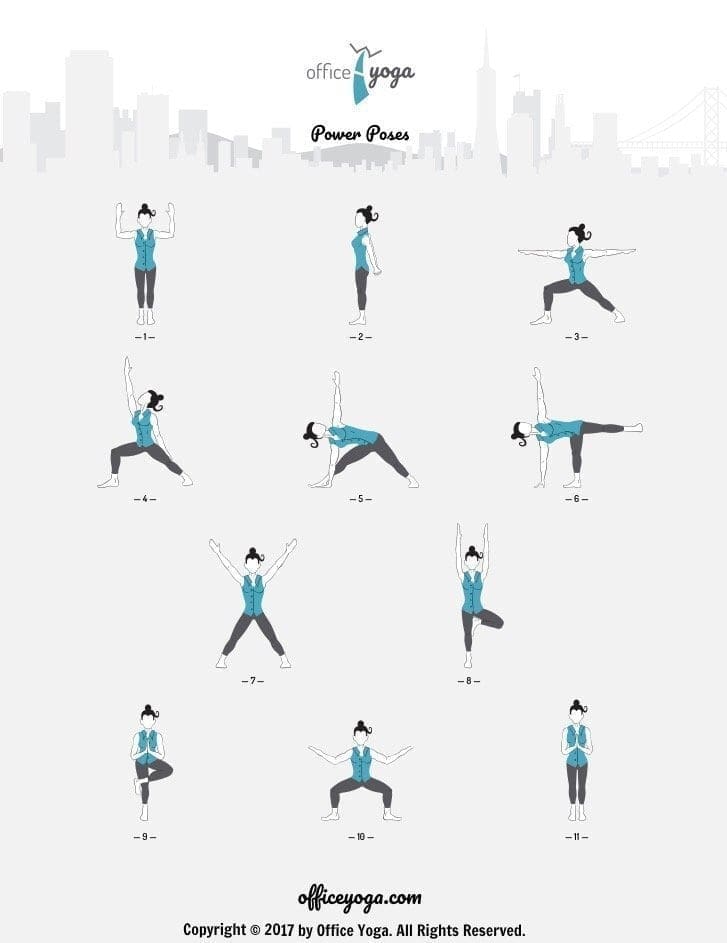 7 Easy Yoga Poses For Office Workers | Daily Infographic